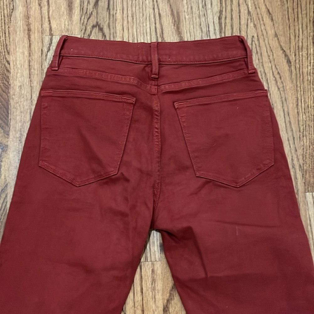 Frame Denim Women's Red Jeans “le high straight” - Picture 7 of 10
